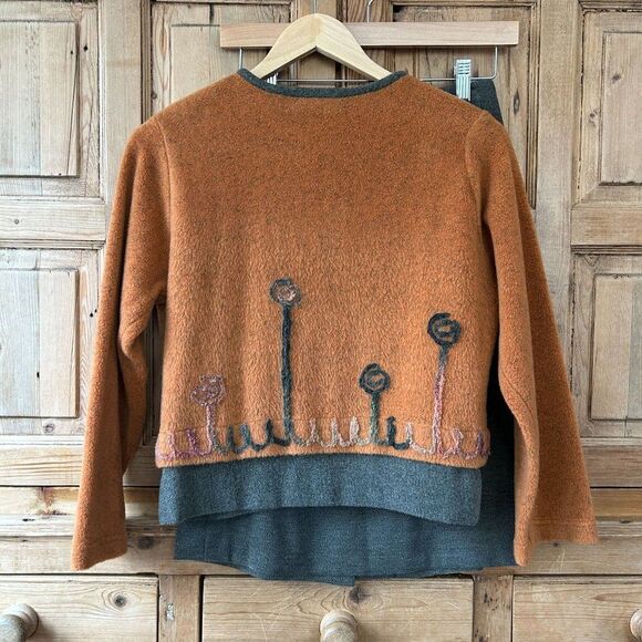 Vintage Canvasbacks 2 Petite 2 Piece Set -‎ Skirt and Fleece Cardigan Sweater - Picture 5 of 10